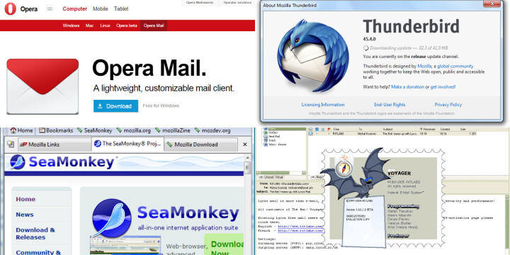 Сравнительный обзор альтернативных почтовых клиентов