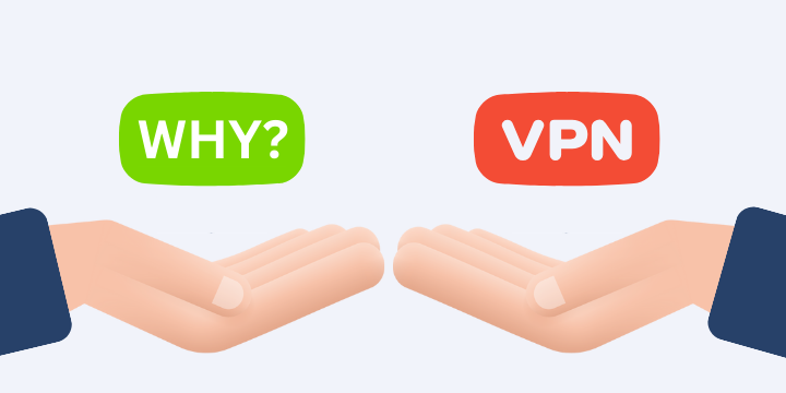 Why VPN hands illustration